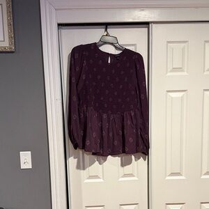 Torrid Plum Blouse with Delicate Design